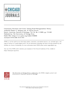 Community Structure and Crime: Testing Social-Disorganization Theory
