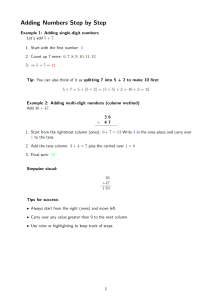 Adding Numbers Step by Step: Single & Multi-Digit Addition