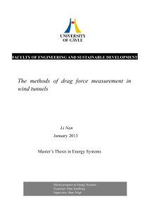 Methods of Drag Force Measurement in Wind Tunnels