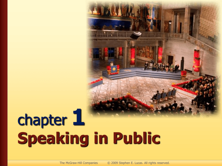 Chapter 1: Speaking in Public - Public Speaking Basics