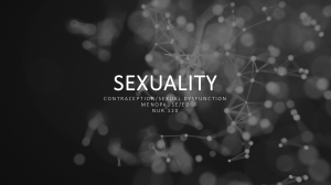 Sexuality, Contraception, and Sexual Dysfunction in Nursing