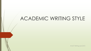 Academic Writing Style Guide