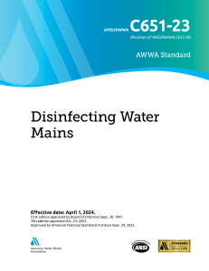 ANSI/AWWA C651-23: Disinfecting Water Mains Standard