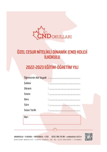 CND Primary School 2022-2023 Math Exam