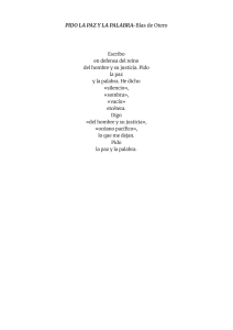 Poemas de Blas de Otero y &Aacute;ngel Gonz&aacute;lez: Paz y Palabra