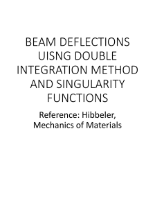 Beam Deflections: Double Integration Method