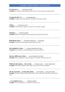 Multilevel English-Uzbek Comparison Phrases