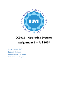 Operating Systems Assignment: Multiprocessing & Clustering