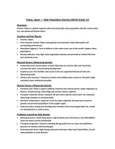 Tokyo High Population Density IGCSE Grade 11 Study Guide