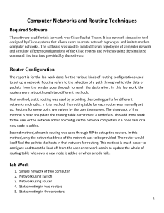 Computer Networks and Routing Techniques Lab Report
