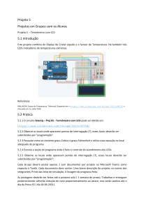 Projeto 5: Term&ocirc;metro com LCD