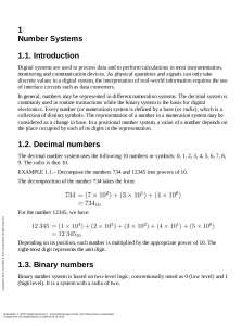 Number Systems in Digital Electronics