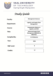 Advanced Supply Chain Management Study Guide 2026