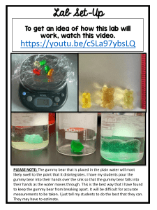 Gummy Bear Osmosis Lab Experiment