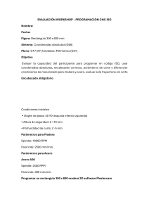 Evaluaci&oacute;n Workshop Programaci&oacute;n CNC ISO