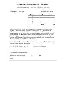 Operations Management Assignment #1: Problems & Solutions