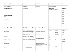 Nursing Care Plan Template with Assessment Guidelines