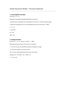 Simple Keynesian Model Formulas Explained