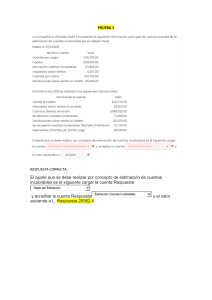 Prueba 1: Ajuste de cuentas incobrables