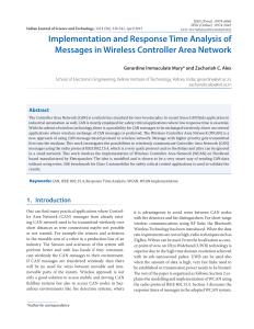WCAN Implementation and Response Time Analysis