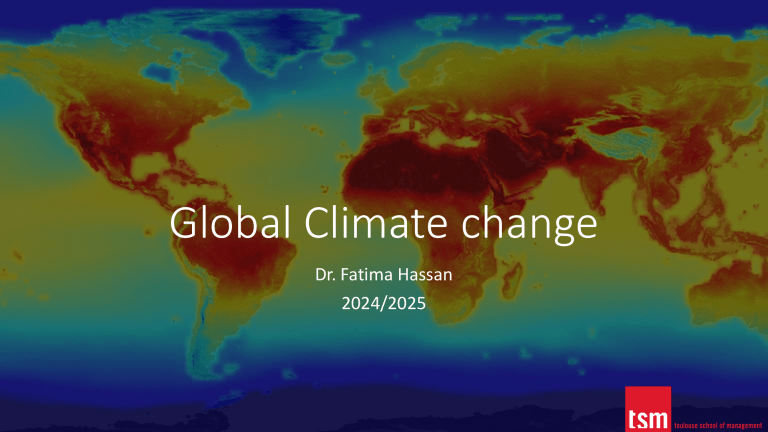 Global Climate Change Course Syllabus 2024/2025