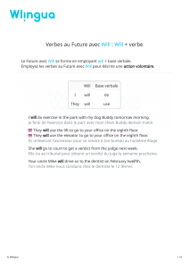 Futur fran&ccedil;ais : verbes avec will