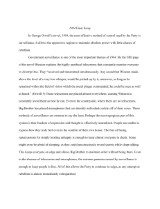 1984 Essay: Surveillance as Control