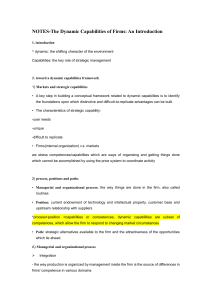 Dynamic Capabilities of Firms: An Introduction