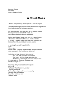A Cruel:Mass - Creative Writing Poem