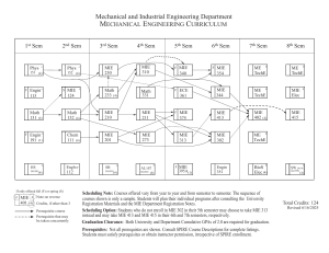 Mechanical Engineering Curriculum 2025