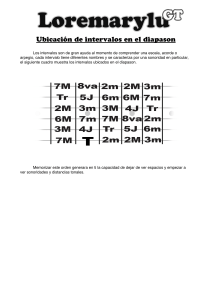 Ubicaci&oacute;n de intervalos en el diapason - Gu&iacute;a educativa