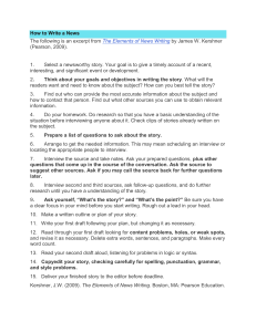 How to Write a News: 15 Steps from The Elements of News Writing