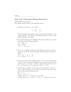 Math 113B Mathematical Biology Homework 3