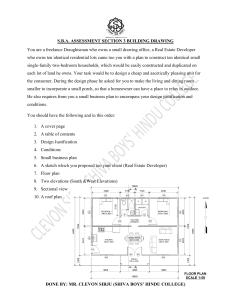 S.B.A. Assessment: Building Drawing Project for 2-Bedroom House