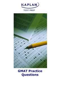 GMAT Practice Questions - Kaplan Test Prep