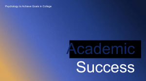 Psychology for College Academic Success