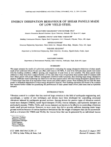 Energy Dissipation in Low Yield Steel Shear Panels