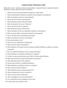 Antidysrhythmic Medications Study Guide