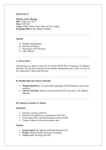 SSCSP-SULU Meeting Minutes: August 23, 2025