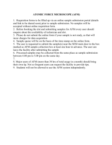 AFM User Guidelines: Sample Submission & Usage Rules