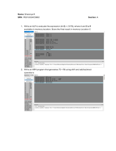 Assembly Language Programming Problems: ALP & ARM Tasks