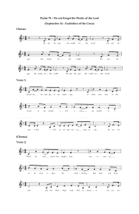 Psalm 78 Sheet Music: Do Not Forget the Works of the Lord