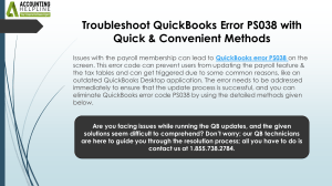 QuickBooks Error PS038 Troubleshooting Guide