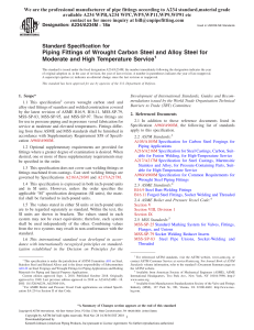 ASTM A234/A234M-18a Standard for Piping Fittings