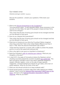 Gun Control Discussion Questions: America and the Second Amendment