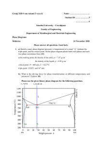 Phase Diagrams Midterm Exam Istanbul University