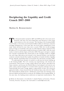 Deciphering the 2007-2008 Liquidity and Credit Crunch