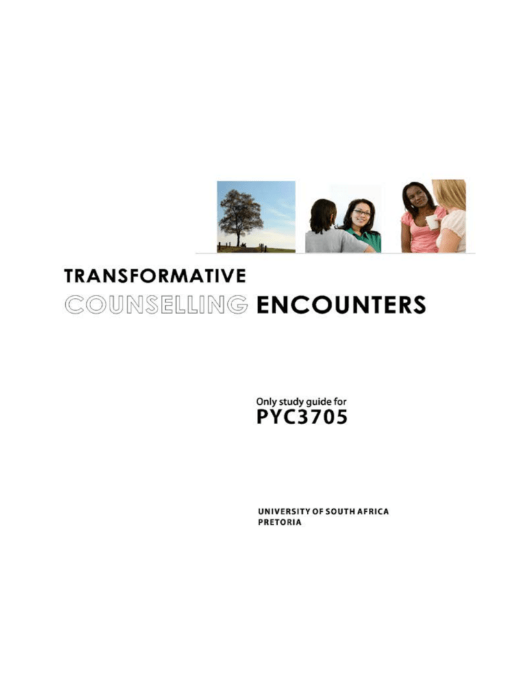 Transformative Counselling Encounters Study Guide PYC3705
