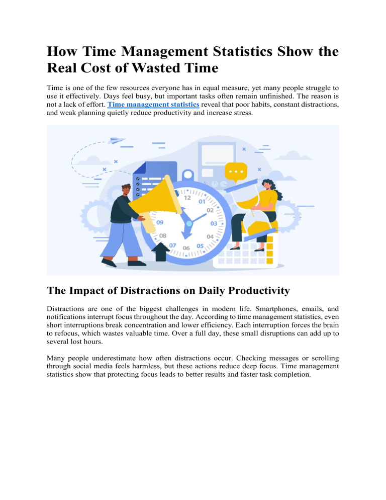 Time Management Statistics: The Real Cost of Wasted Time