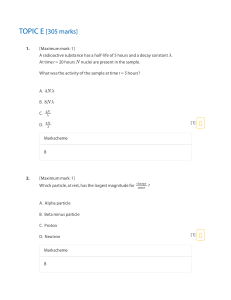 Physics Exam Questions: Nuclear Physics Topic E